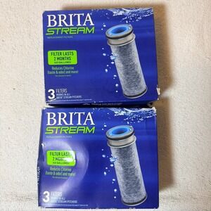 Brita Stream Pitcher Water Filter - 2 Packs of 3 (6Total)